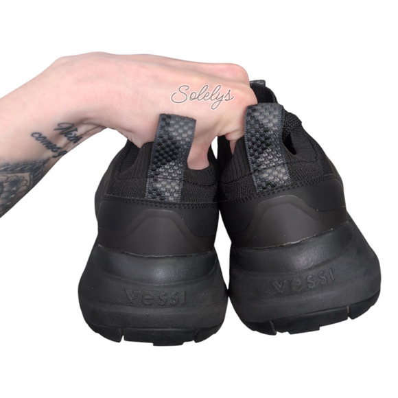 Vessi Stormburst Mens 7 Womens 8 Black Low Top Waterproof Knit Sneaker Boot main image 5